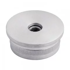 Bouchon fileté plat tube rond inox 48,3 mm inox 304 brossé pas cher