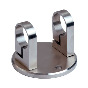 Platine de fixation pour tube rond inox 316 diamètre 33,7 mm