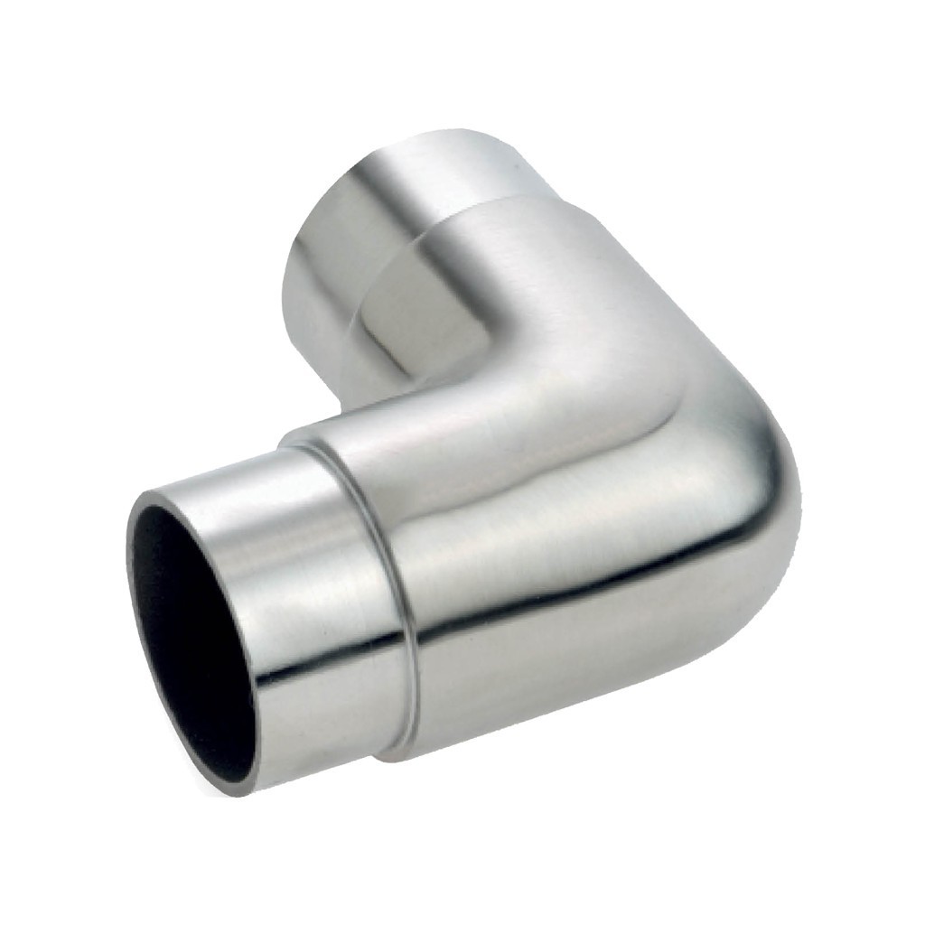 Coude Inox Coude à 90° mâle-mâle en inox 304 brossé 48,3 mm angle droit arrondi