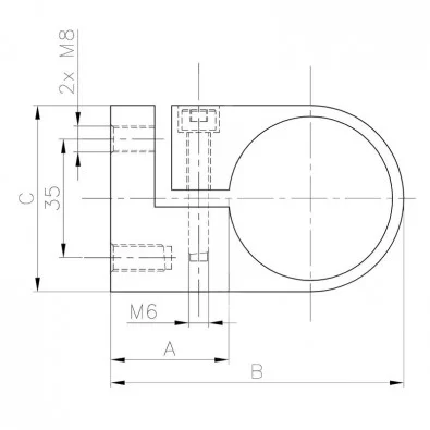Collier de fixation de tube rond diamètre 33,7 mm en inox 316 brossé Collier de fixation de tube rond diamètre 33,7 mm en inox 316 brossé