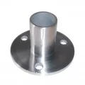 Platine de fixation pour tube rond 48,3 mm à la française inox 304, trous ronds 0