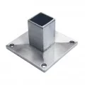 Platine de fixation pour tube carré 40 x 40 mm à la française inox 304 1