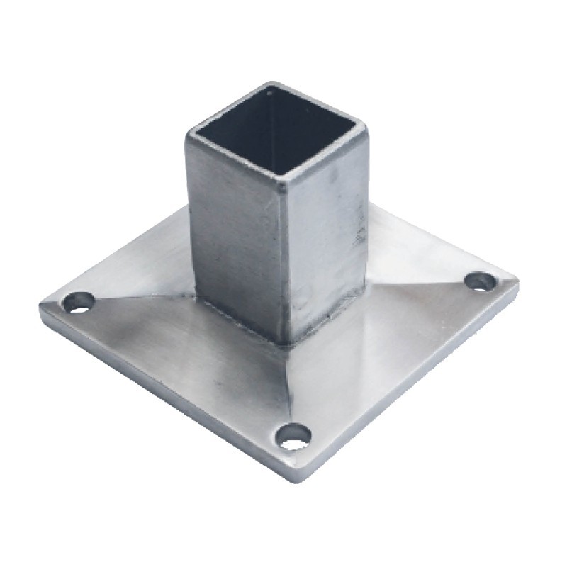 Platine acier pour poteau outlet