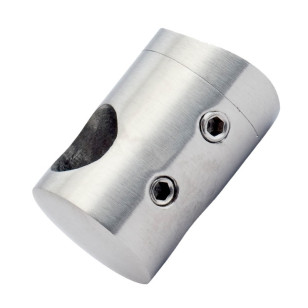 Support de lisse ø14 mm transversal pour support plat inox 316 brossé