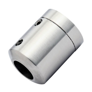 Support de lisse ø 12 mm en 2 parties sur tube 42,4 mm inox 316 brossé