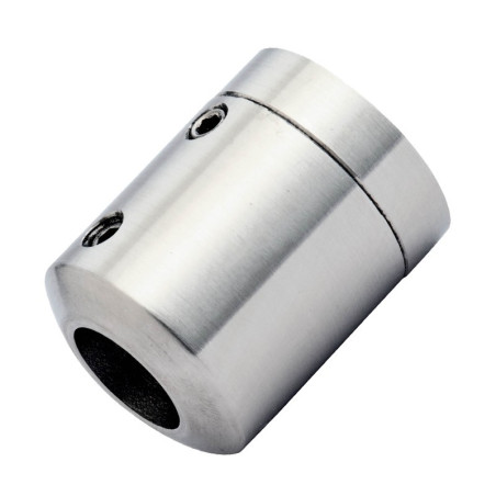 Support de lisse ø 12 mm en 2 parties sur tube 42,4 mm inox 316 brossé
