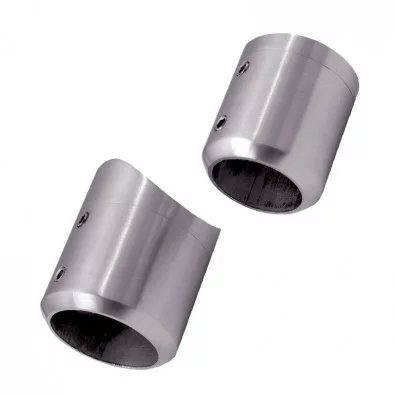 Support de barre ø26,9mm en 2 parties sur support plat inox 316 brossé