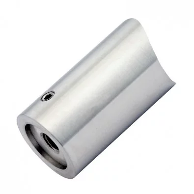 Entretoise 44 mm pour tube 42,4 mm et support plat en inox 316 brossé