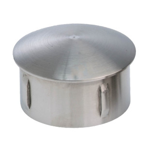 Bouchon bombé pour tube rond inox de diam 60,3 mm en inox 304 brossé