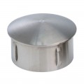 Bouchon bombé pour tube rond inox de diam 60,3 mm en inox 304 brossé 0