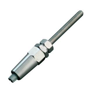 Embout à tige et à mandrin en inox 316 pour câble 4 mm