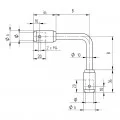 Raccord de lisses diamètre 10 mm à 90° vis pointeau en inox 304 brossé 1