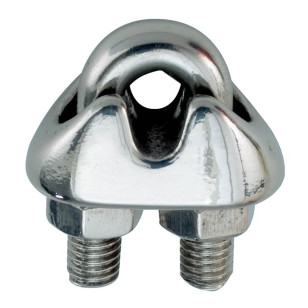 Serre-câble étrier en inox 316 pour câble 6 mm