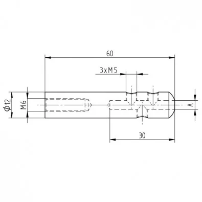 Connecteur taraudé M6 en inox 316 pour câble diamètre 4 mm Connecteur taraudé M6 en inox 316 pour câble diamètre 4 mm