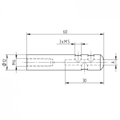 Connecteur taraudé M6 en inox 316 pour câble diamètre 6 mm Connecteur taraudé M6 en inox 316 pour câble diamètre 6 mm