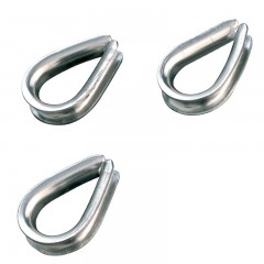 Cosse cœur en inox 316 pour câble 8 mm