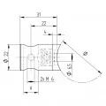 Support de lisse ø10 mm transversal pour tube ø42,4 mm inox 304 brossé 1
