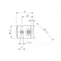 Support pour câble 4 mm en inox brossé pour poteau 42,4 mm 0