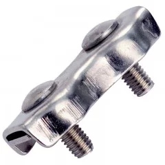 Serre-câble double en inox 316 pour câble 6 mm