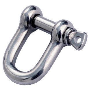 Manille droite en inox 316 diamètre 8 mm pour câble de 8 mm