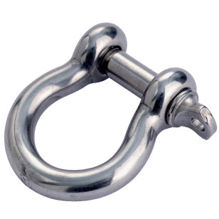 Manille lyre en inox 316 diamètre 6 mm pour câble de 6 mm