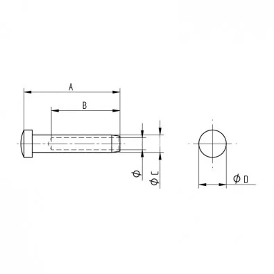 Embout inox à tête bombée à sertir pour câble 4 mm Embout inox à tête bombée à sertir pour câble 4 mm