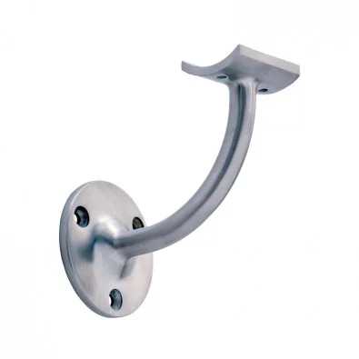 Support mural 3 points de main courante 42,4mm cintré inox 316 brossé