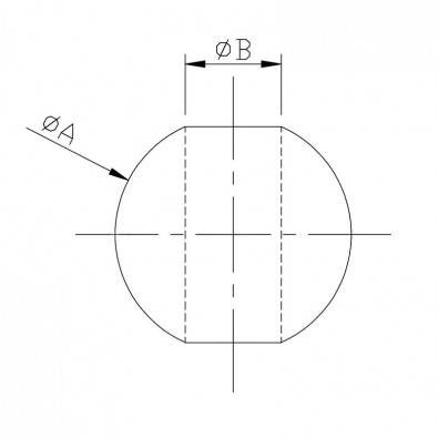 Bague, boule pleine en inox 304 brossé Ø25mm, trou débouchant Ø12,2mm Bague, boule pleine en inox 304 brossé Ø25mm, trou débouchant Ø12,2mm