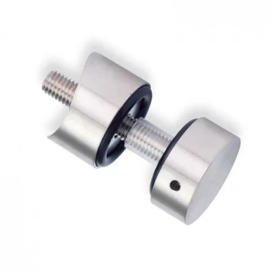 Support de verre 4 à 20 mm sur support plat inox 316 brossé