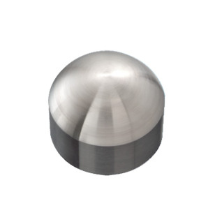 Terminaison de main courante bombée en inox, pour main courante bois
