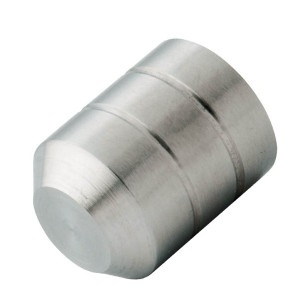 Terminaison droite de lisse de garde corps 12mm, inox 304 brossé