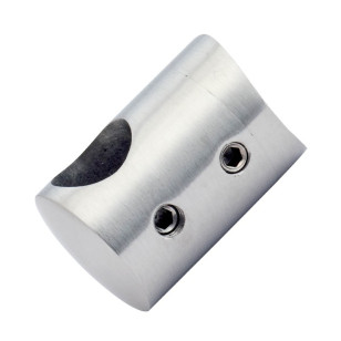 Support de lisse ø12 mm transversal pour tube ø48,3 mm inox 304 brossé