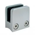 Pince à verre carrée 30 x 30 mm pour support plat inox 304 brossé verre 4 mm 0
