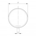Boule d'ornement en laiton poli miroir verni ø 50x2,0 mm, insert M6 1