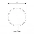 Boule d'ornement en laiton poli miroir verni ø 60x2,0 mm, insert M8 1