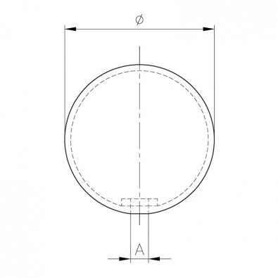 Boule d'ornement en laiton poli miroir verni ø 80x2,0 mm, insert M8 Boule d'ornement en laiton poli miroir verni ø 80x2,0 mm, insert M8