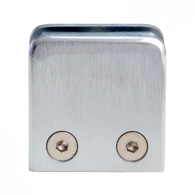 Pince à verre carrée 53 x 53 mm pour support plat hamac brossé verre 9,52 mm