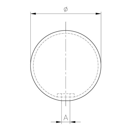 Boule d'ornement en laiton poli miroir verni ø 200x2,0 mm, insert M10
