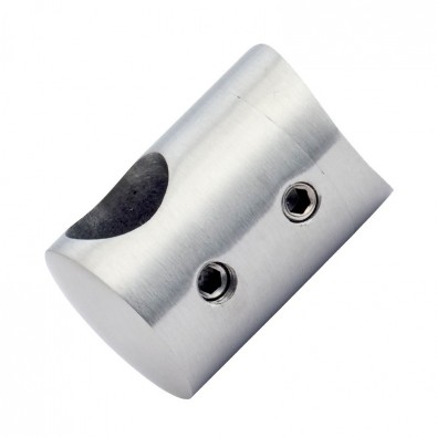 Support de lisse ø 12 mm transversal inox 304 brossé pour support plat