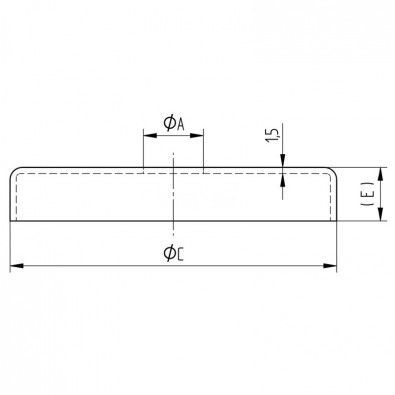 Cache-platine ø 76mm pour tube ø 33,7mm hauteur 12mm - inox 304 brossé Cache-platine ø 76mm pour tube ø 33,7mm hauteur 12mm - inox 304 brossé