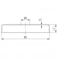 Cache-platine ø 105mm pour tube ø 42,4mm hauteur 16mm  inox 304 brossé 1