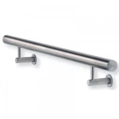Main courante design inox brossé sur mesure, embout plats