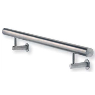 Main courante design inox brossé sur mesure, embout bombés