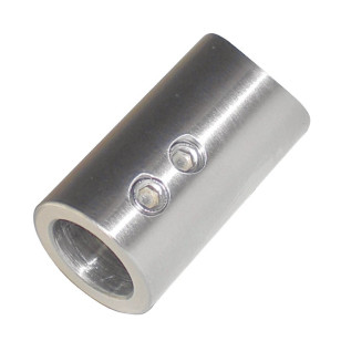 Support de lisse ø 12 mm axial pour support plat inox 304 brossé