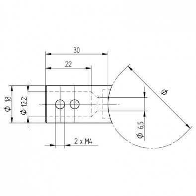 Support de lisse ø 12 mm axial pour support plat inox 304 brossé Support de lisse ø 12 mm axial pour support plat inox 304 brossé