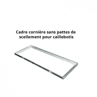 Cadre acier galva sur mesure pour caillebotis en cornière section 35 x 35 x 3 mm Cadre acier galva sur mesure pour caillebotis en cornière section 35 x 35 x 3 mm