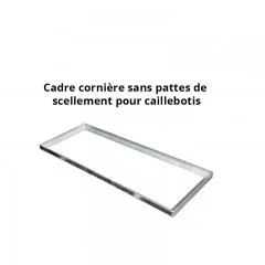 Cadre acier galva sur mesure pour caillebotis en cornière section 45 x 45 x 4.5 mm