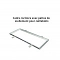 Cadre acier galva avec pattes de scellement sur mesure pour caillebotis en cornière section 45 x 45 x 4.5 mm 1