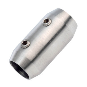 Raccord de lisses diamètre 12 mm en inox 304 brossé