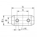Raccord de lisses diamètre 12 mm en inox 304 brossé 1